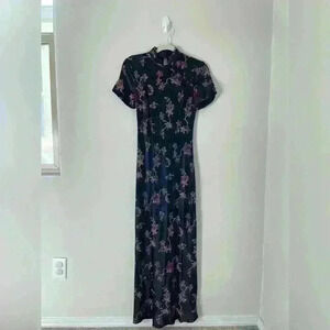 VINTAGE y2k 90s Rachel green maxi dress whimsigoth dark fairy gothcore